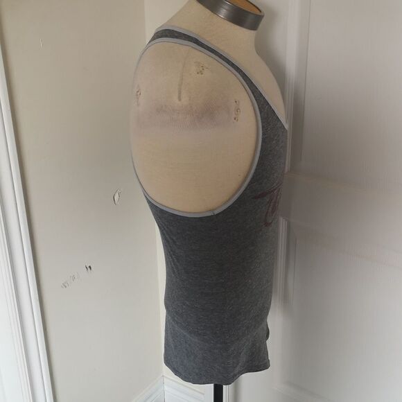 Adidas Ladies Racer Back Tank Top Medium Gray - Picture 6 of 16